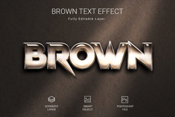 Brown Text Styles Effect Mockup