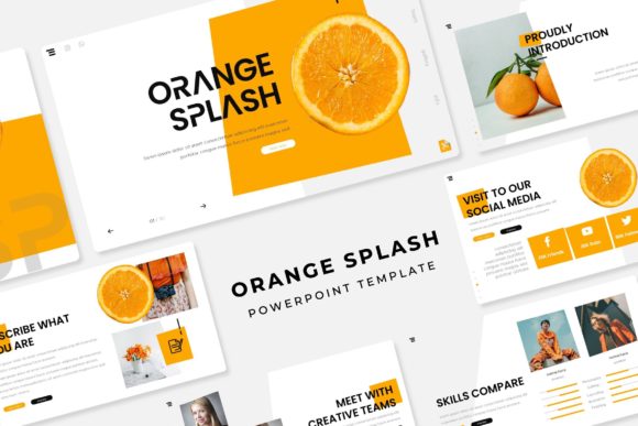 Orange Splash Power Point Template: A Strategic Tool for Visual Communication