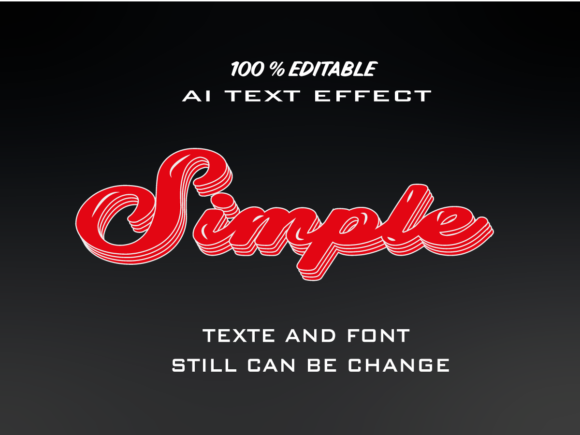 Simple-Texte Effect Illustrator for Dynamic and Versatile Text Design