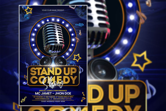 Stand Up Comedy Show Poster Template