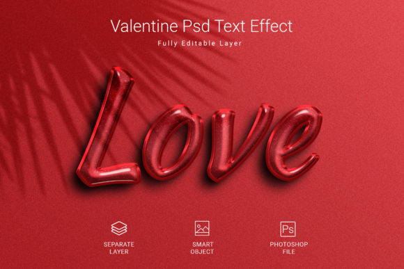 Valentine Text Styles Effect Mockup
