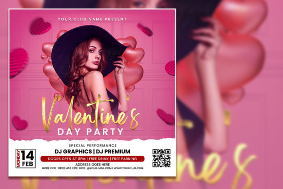 Valentines Day Party Social Media Post